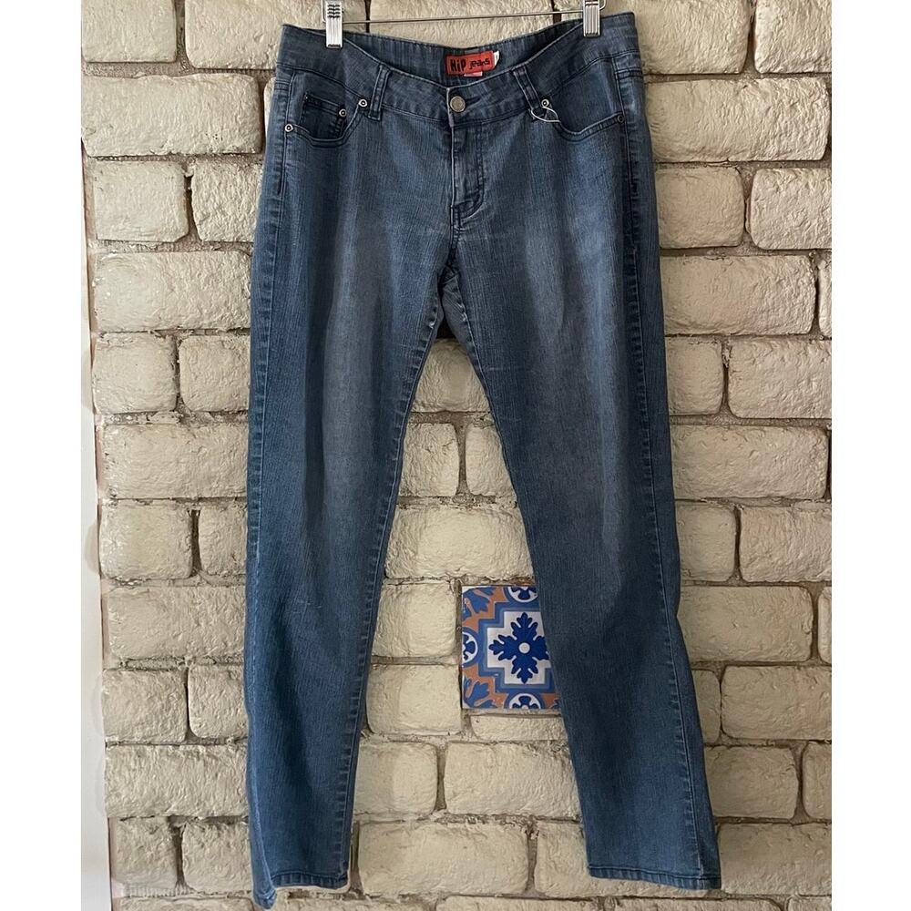 HIP Jeans Women’s Size 9 Blue Denim Slim Skinny Jeans Embroider Pockets